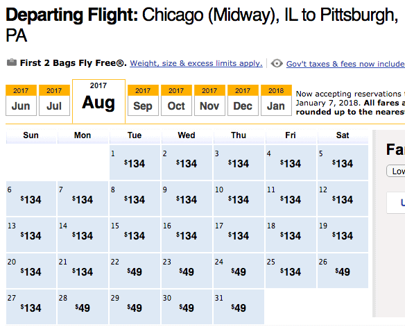 Southwest 49 dollar deals