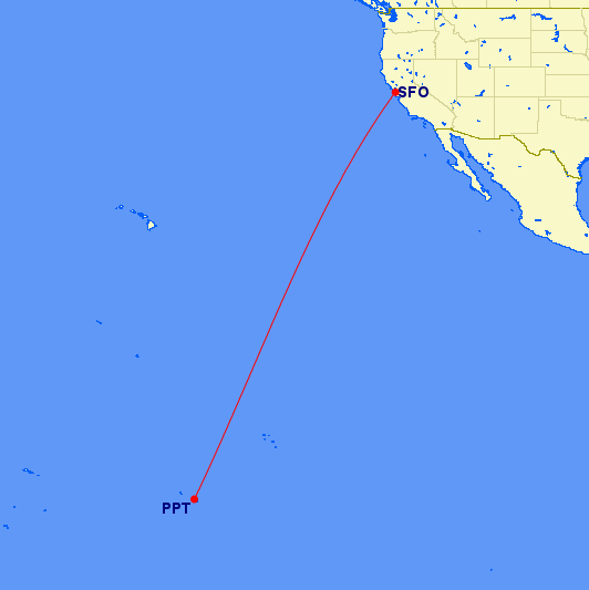United's new route which begins October 30, 2018.
