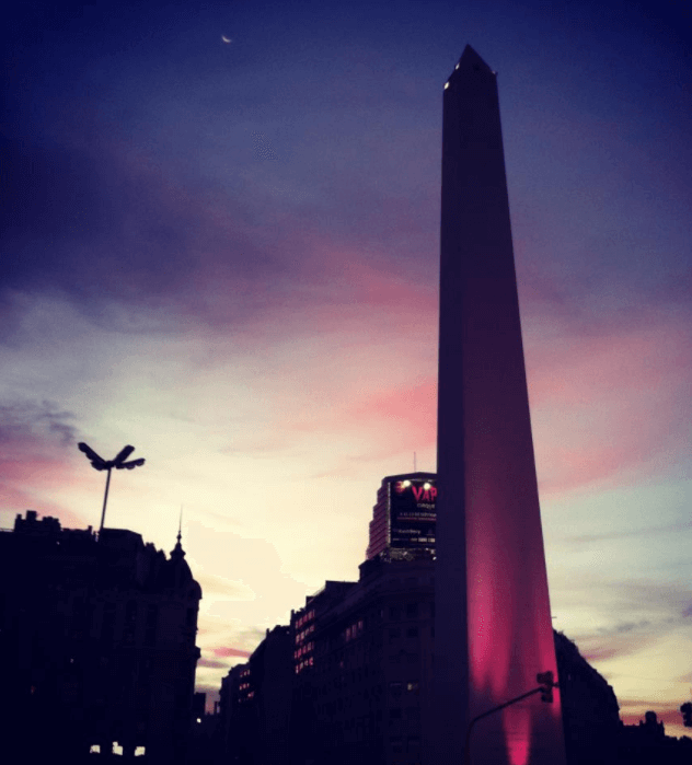 The Obelisco in Buenos Aires, Argentina. Photo credit Sarah Page Maxwell
