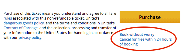 This screenshot is from the final payment page of my award booking.