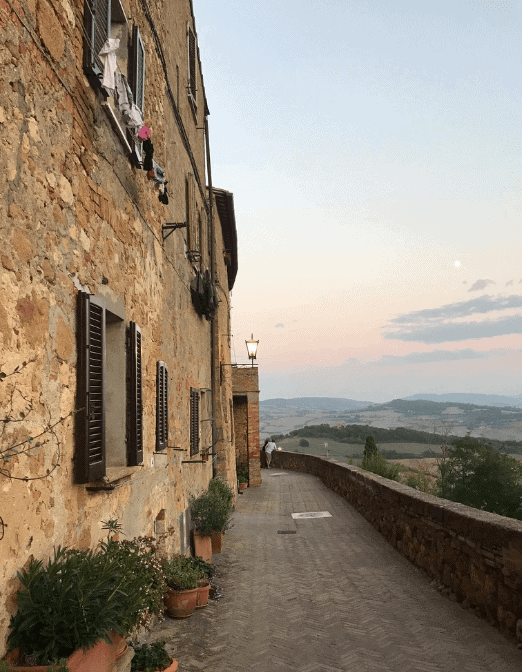 The airbnb was along this wall.